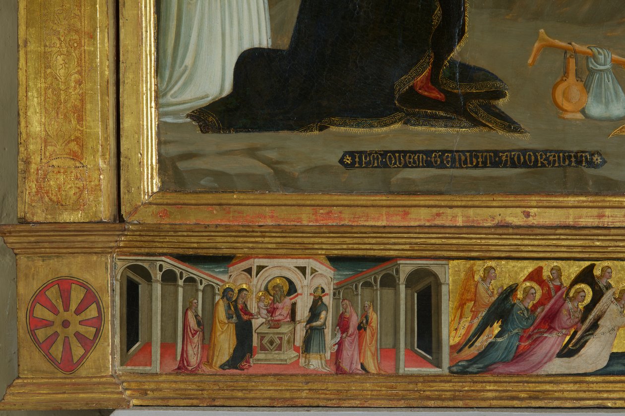 Részlet a betlehemből (tempera fán) alkotó: Bicci di Lorenzo