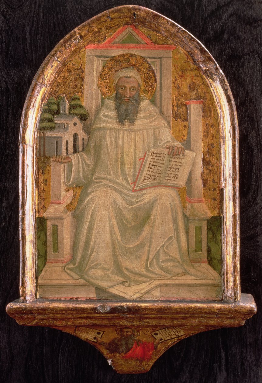 Szent Romuald (megh. 1027) (tempera a panelen) alkotó: Bicci di Lorenzo