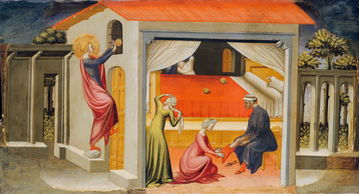 Szent Miklós hozományt biztosít, 1433-35. alkotó: Bicci di Lorenzo