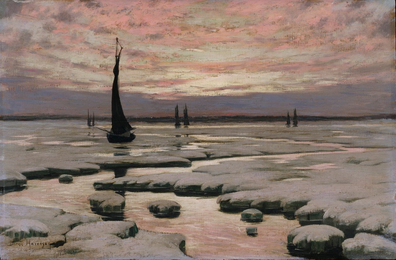 Téli naplemente alkotó: Birge Harrison