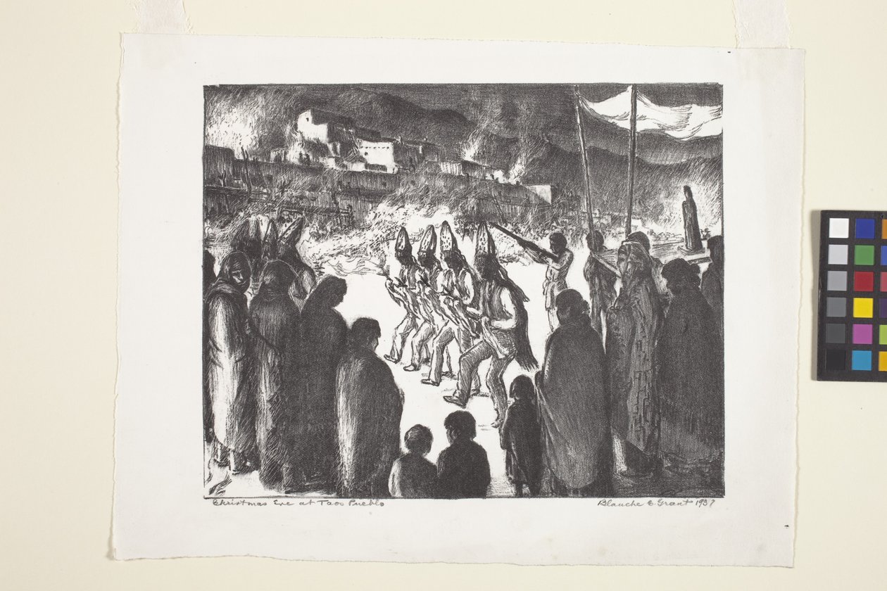 Karácsony este a Taos Pueblo-ban alkotó: Blanche Grant