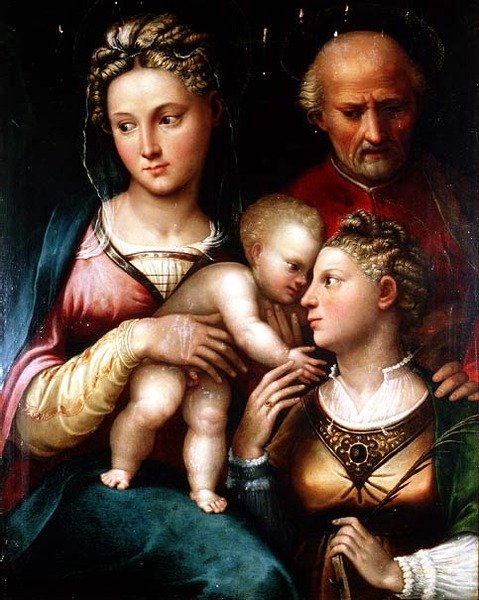 Szent Katalin misztikus házassága alkotó: Bolognese School