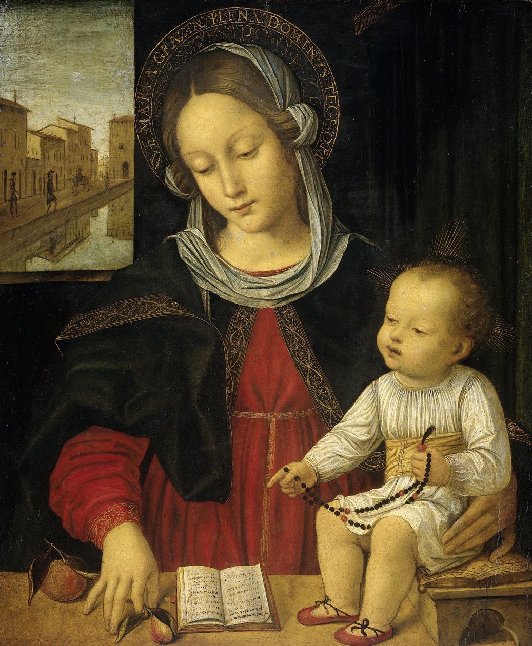 Madonna és gyermeke alkotó: Borgognone