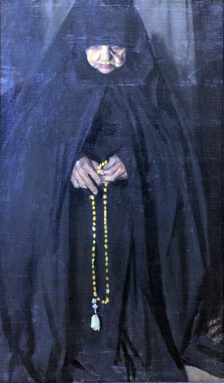 öreg apáca alkotó: Boris Mikhailovich Kustodiev