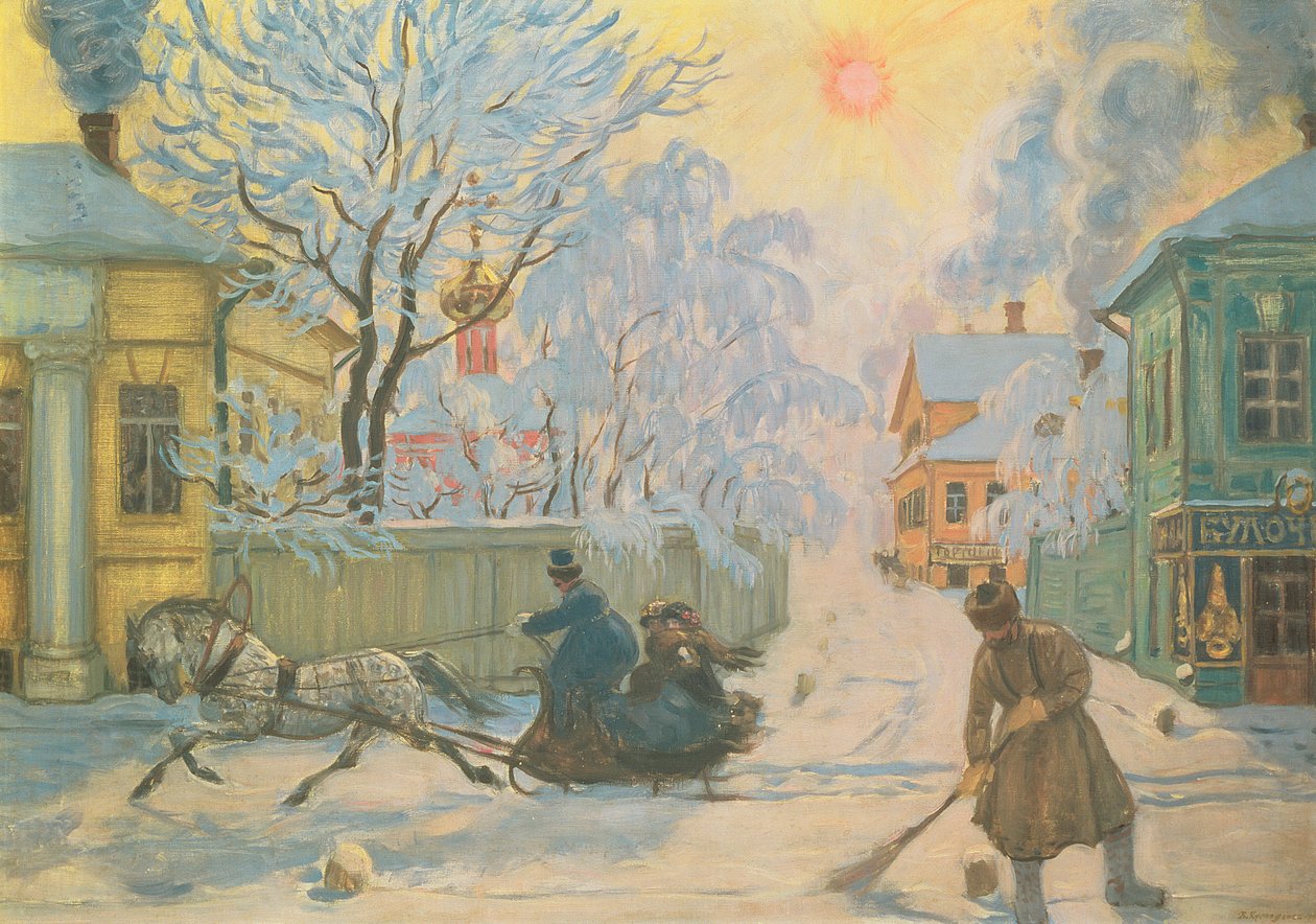 Fagyos reggel alkotó: Boris Mikhailovich Kustodiev