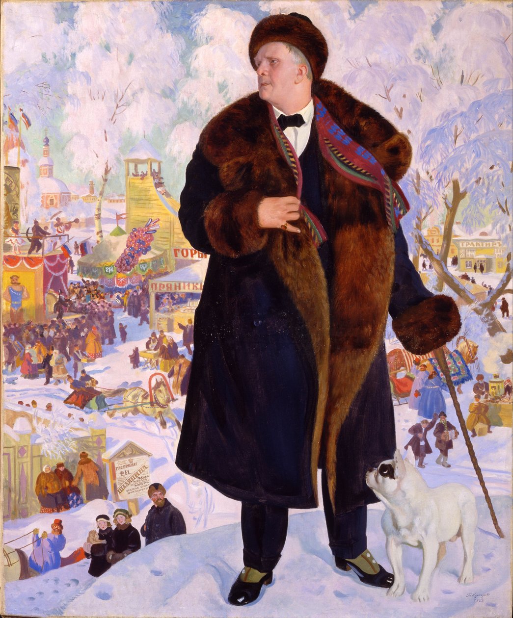 Fjodor Chaliapin portréja alkotó: Boris Mikhailovich Kustodiev