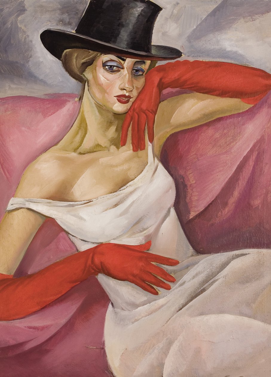 Hölgy cilinderben alkotó: Boris Dmitrievich Grigoriev