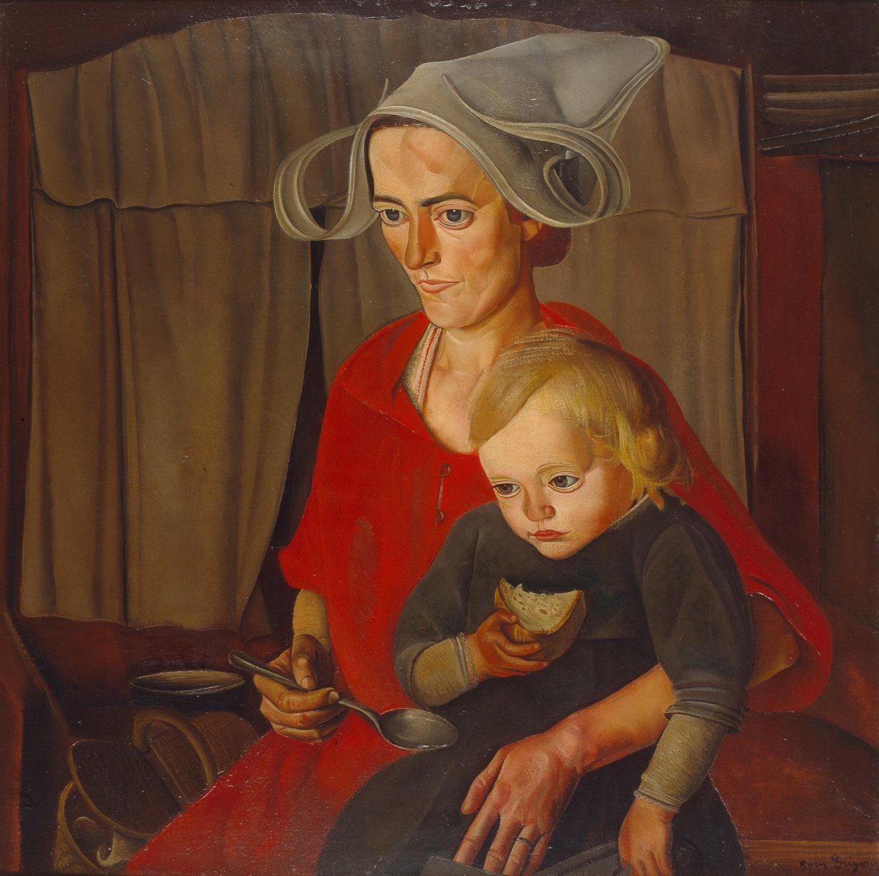 A szegénység, 1925 alkotó: Boris Dmitrievich Grigoriev