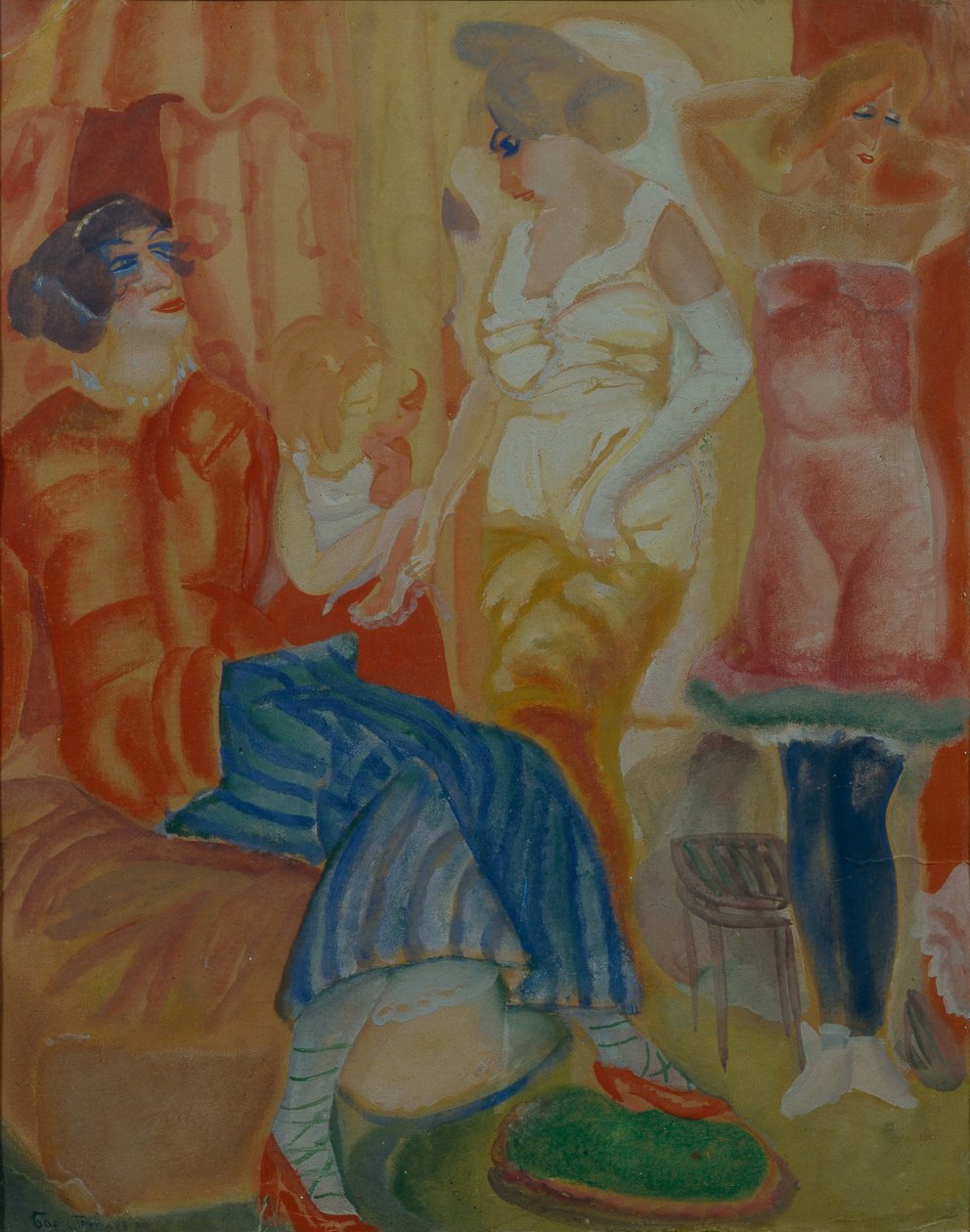 Nők, 1916 alkotó: Boris Dmitrievich Grigoriev