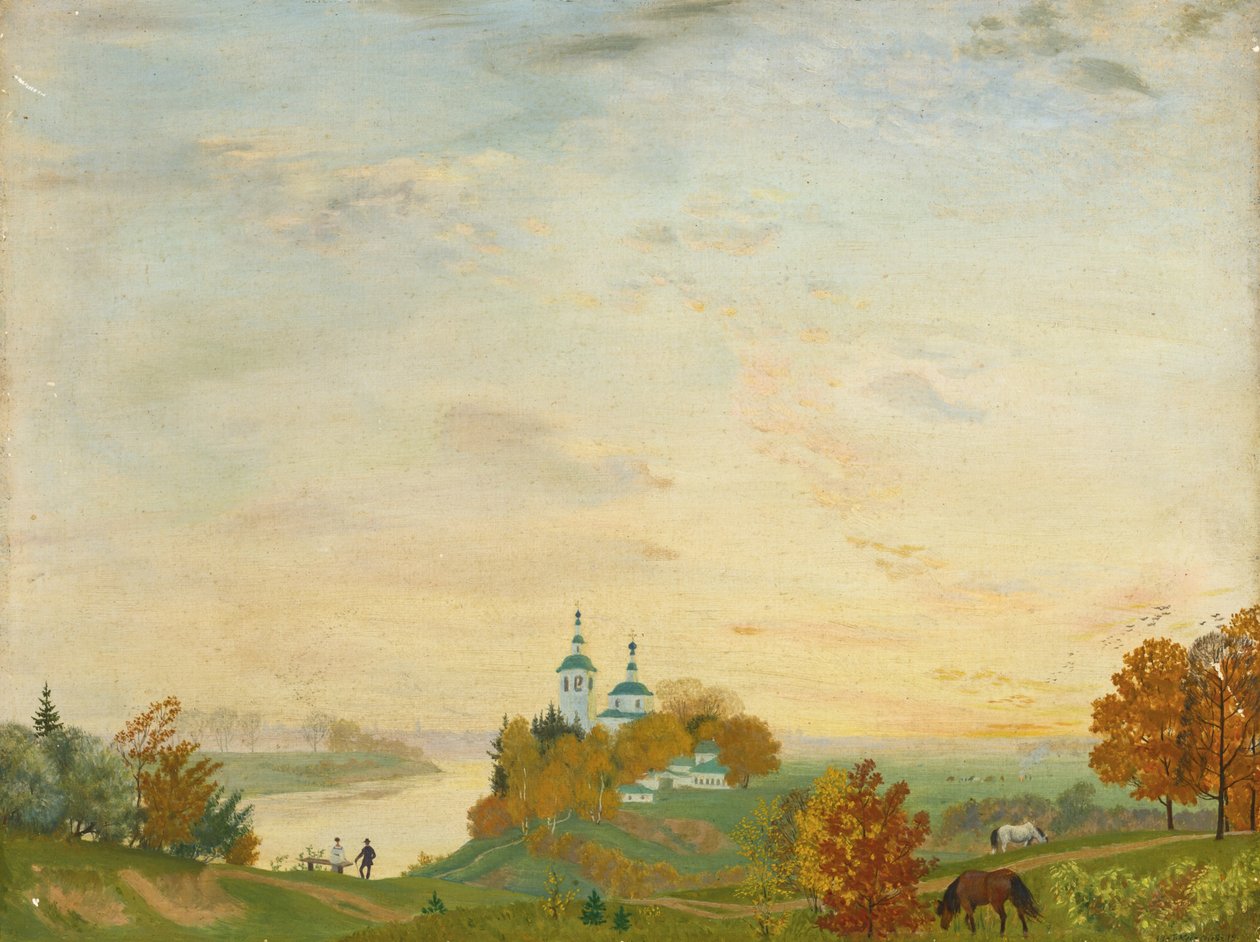 A folyó felett, 1919 ősz alkotó: Boris Mikhailovich Kustodiev
