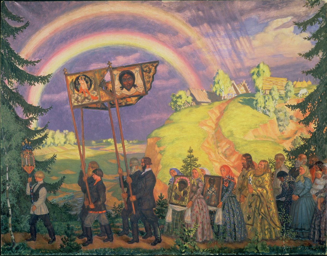 Húsvéti körmenet alkotó: Boris Mikhailovich Kustodiev