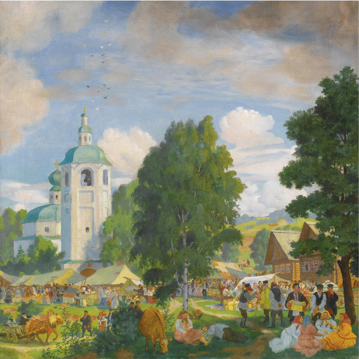 Falusi vásár, 1920 alkotó: Boris Mikhailovich Kustodiev