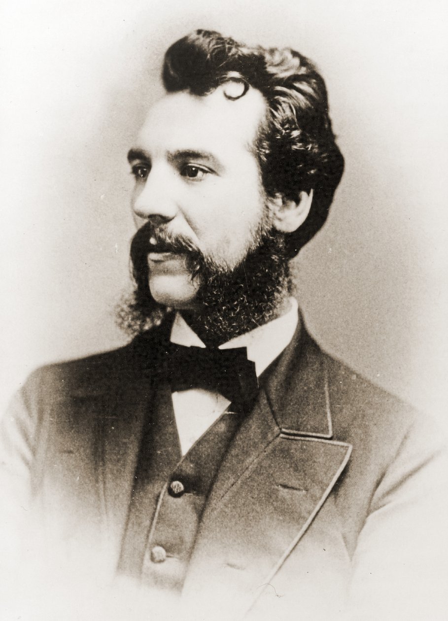 Alexander Graham Bell, 1876 (szépia fotó) alkotó: British Photographer