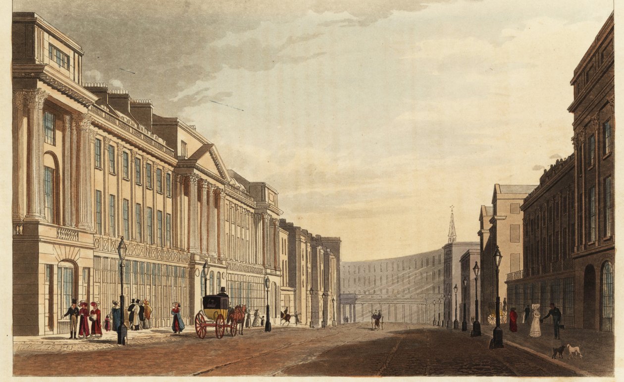 A Regent Street a londoni Quadrant felé néz alkotó: British School