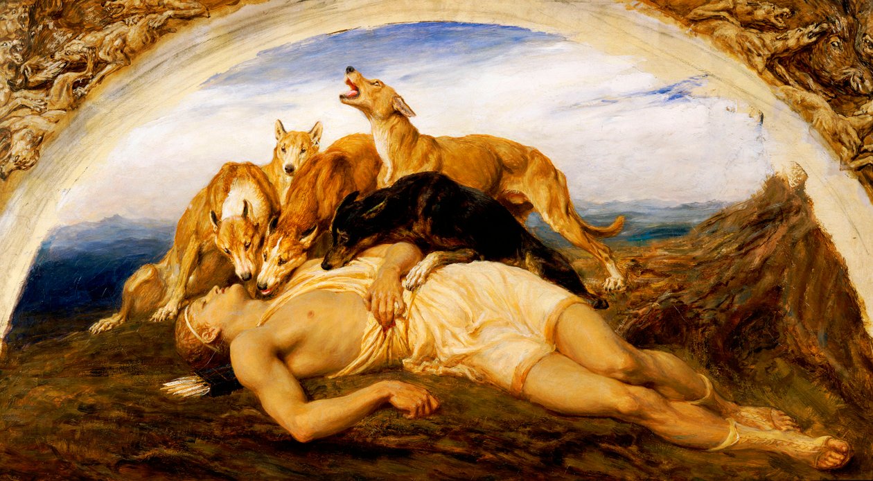 Adonisz sebesült, 1887 alkotó: Briton Riviere