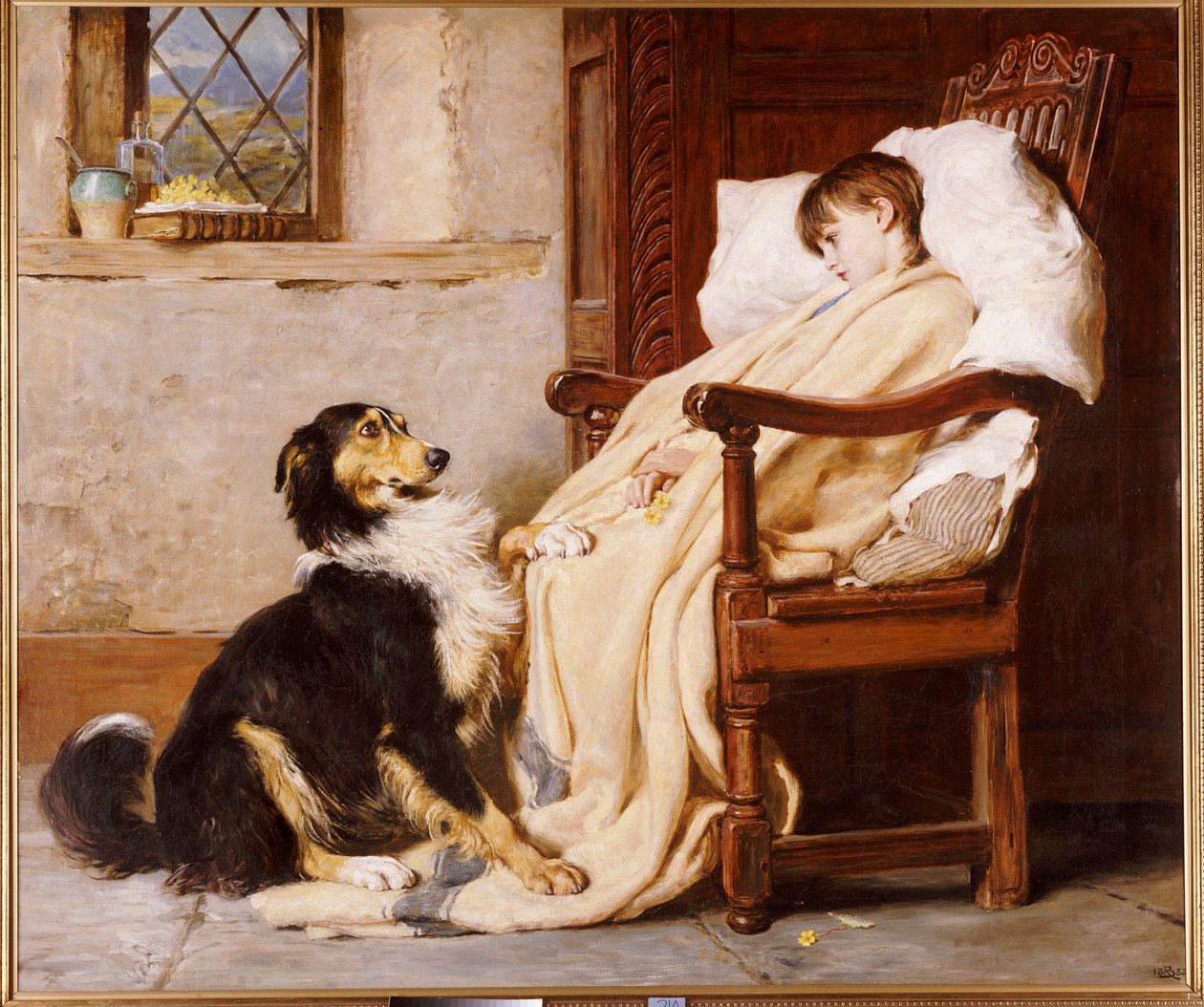 Old Playfellows, 1883 alkotó: Briton Riviere