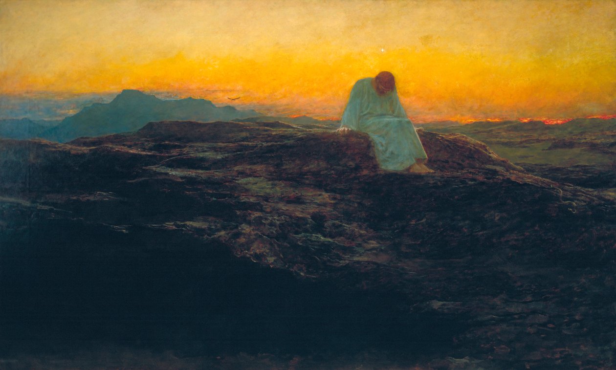 "A kísértés a vadonban", 1898. alkotó: Briton Riviere