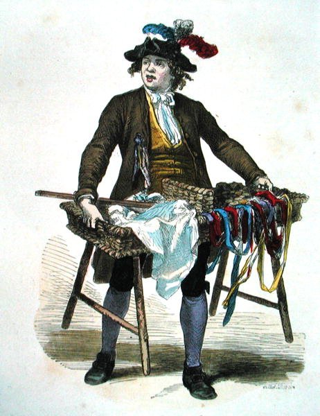 Szalagárus 1774-ben (színes metszet) alkotó: Burn (fl.1840 60) Smeeton