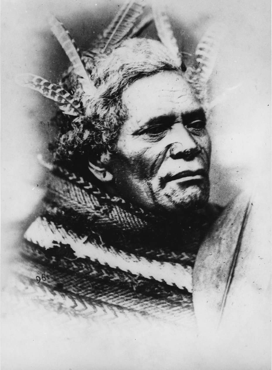 Maori férfi, 1880 körül alkotó: Burton Brothers Studio