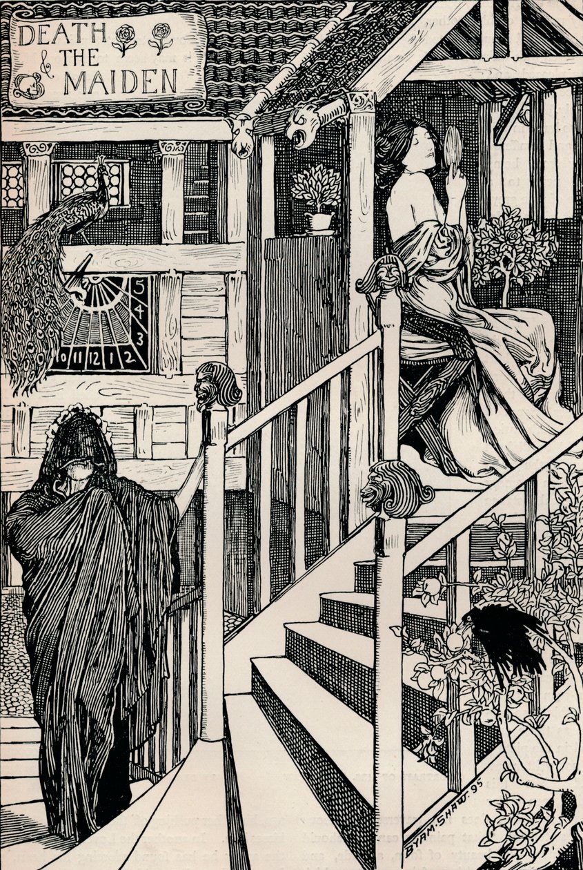Halál és leány, 1895 alkotó: Byam Shaw