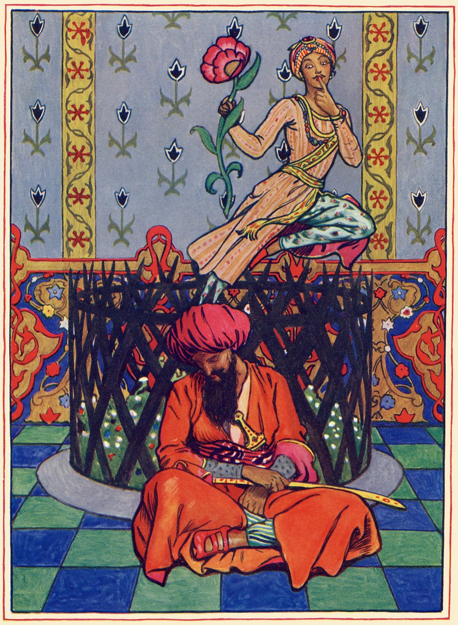 "Ormuz, a perzsa álmodozása" alkotó: Byam Shaw