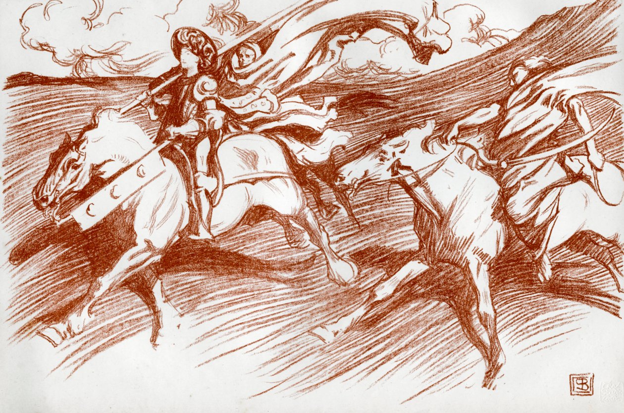 A lovag és társai, 1898. alkotó: Byam Shaw