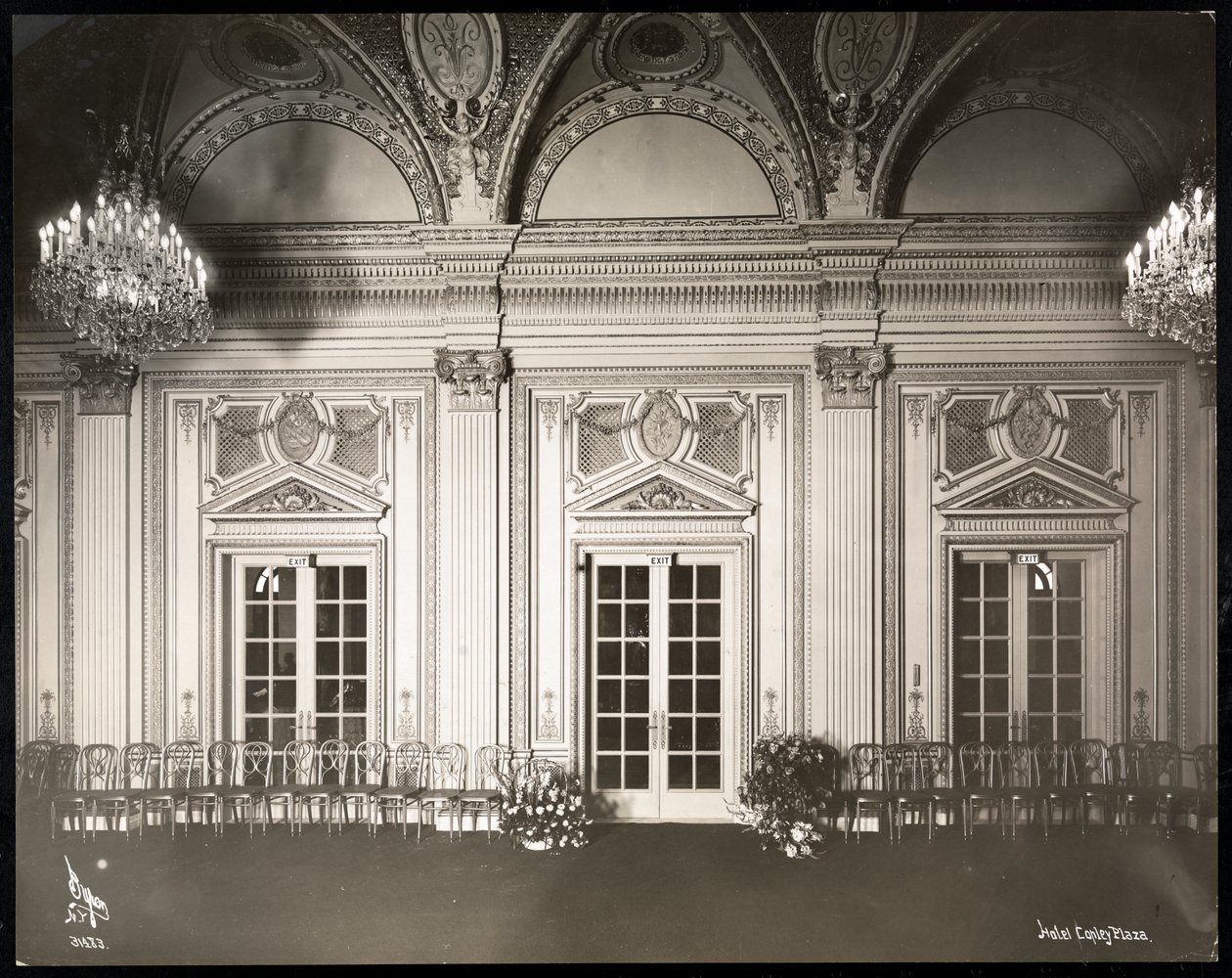 Bálterem a Copley Plaza hotelben, Boston, 1912 vagy 1913 (ezüst zselatin nyomat) alkotó: Byron Company