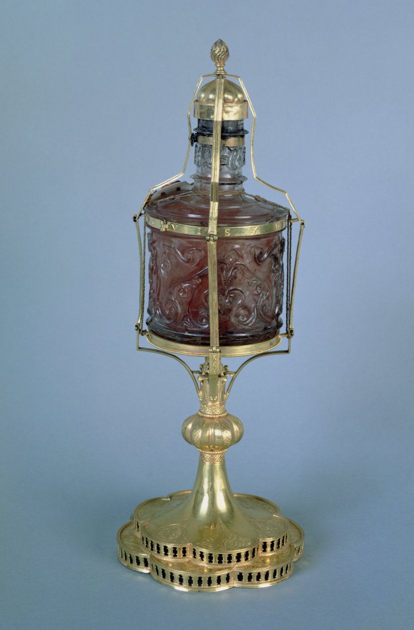 A Drága Vér ereklyetartó, a San Marco bazilika kincse (jáspis, arany és zománc). alkotó: Byzantine