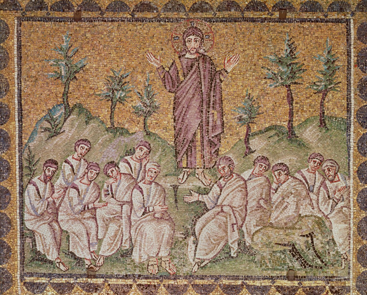 Hegyi beszéd, Jelenetek Krisztus életéből (mozaik) alkotó: Byzantine School
