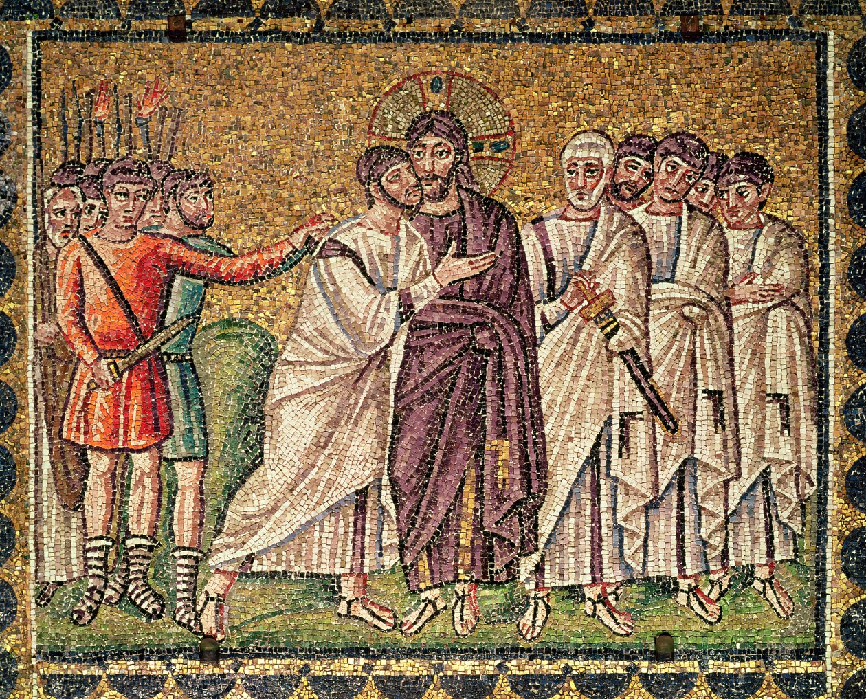 Júdás csókja, Jelenetek Krisztus életéből (mozaik) alkotó: Byzantine School