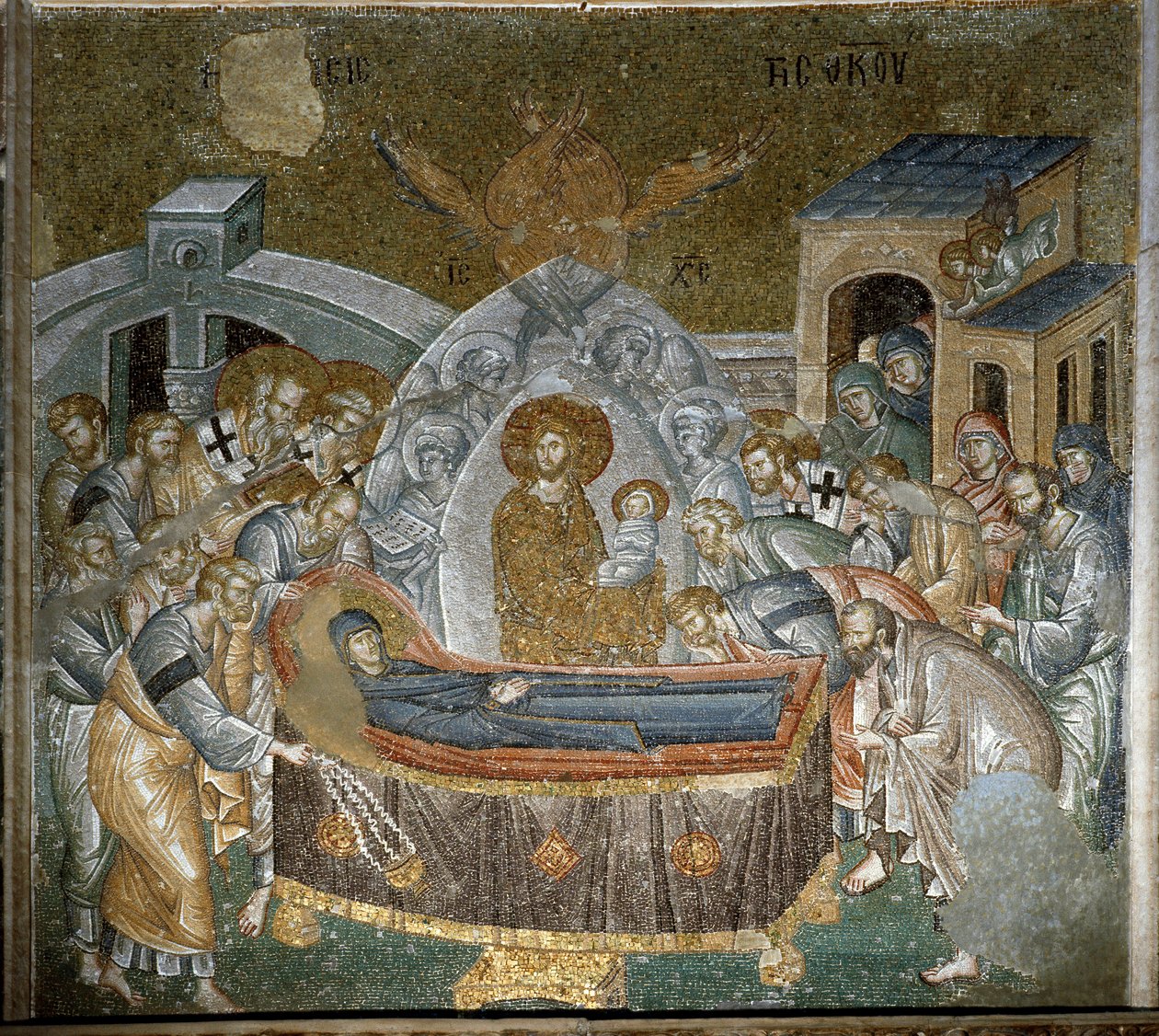 Szűzanya elhunyta (mozaik alkotó: Byzantine