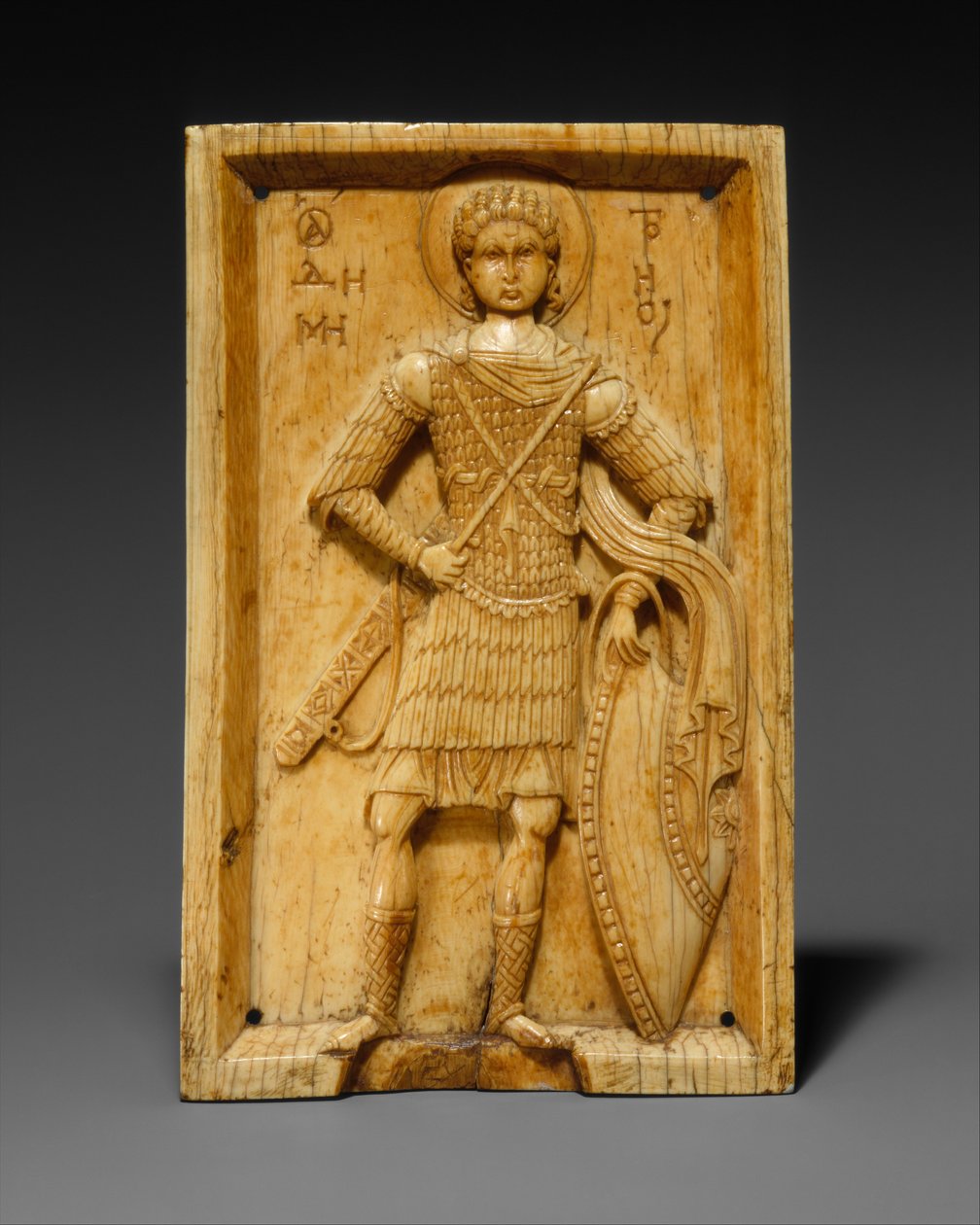 Ikon Szent Demetriosszal, 950-1000 (elefántcsont) alkotó: Byzantine