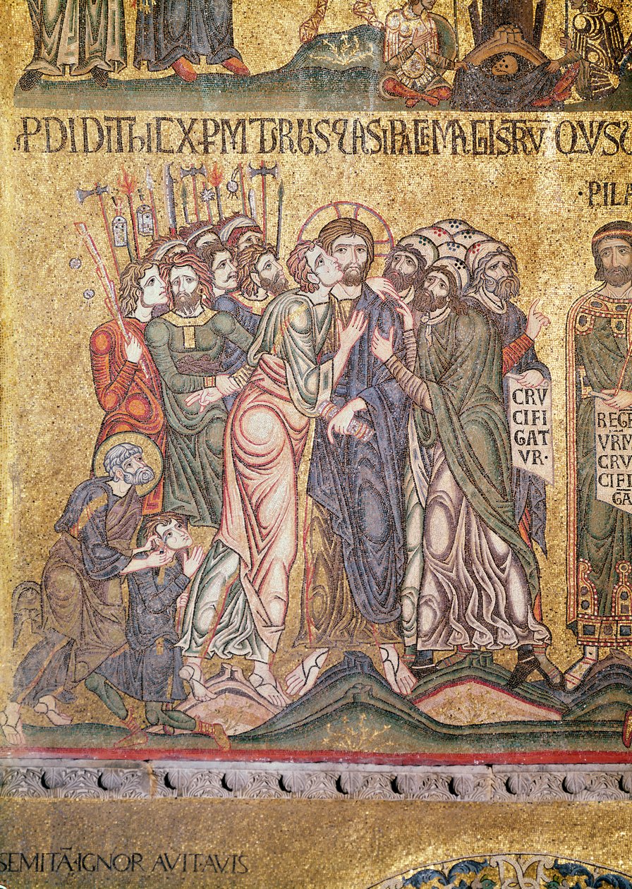 Júdás csókja (mozaik) alkotó: Byzantine