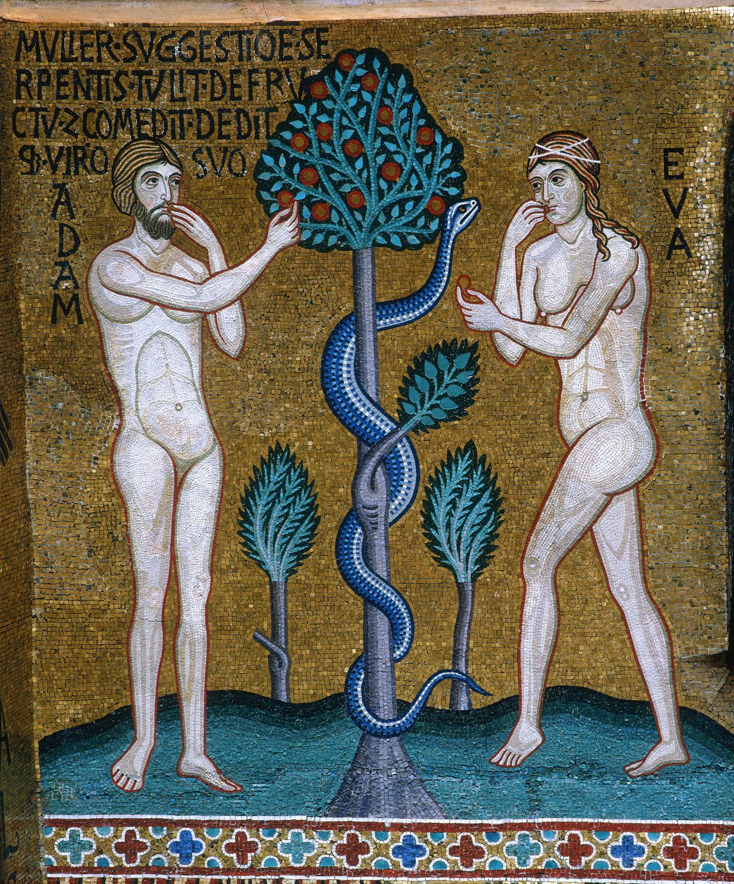 Ádám és Éva. A bukás, 1140-1170. alkotó: Byzantine Master.