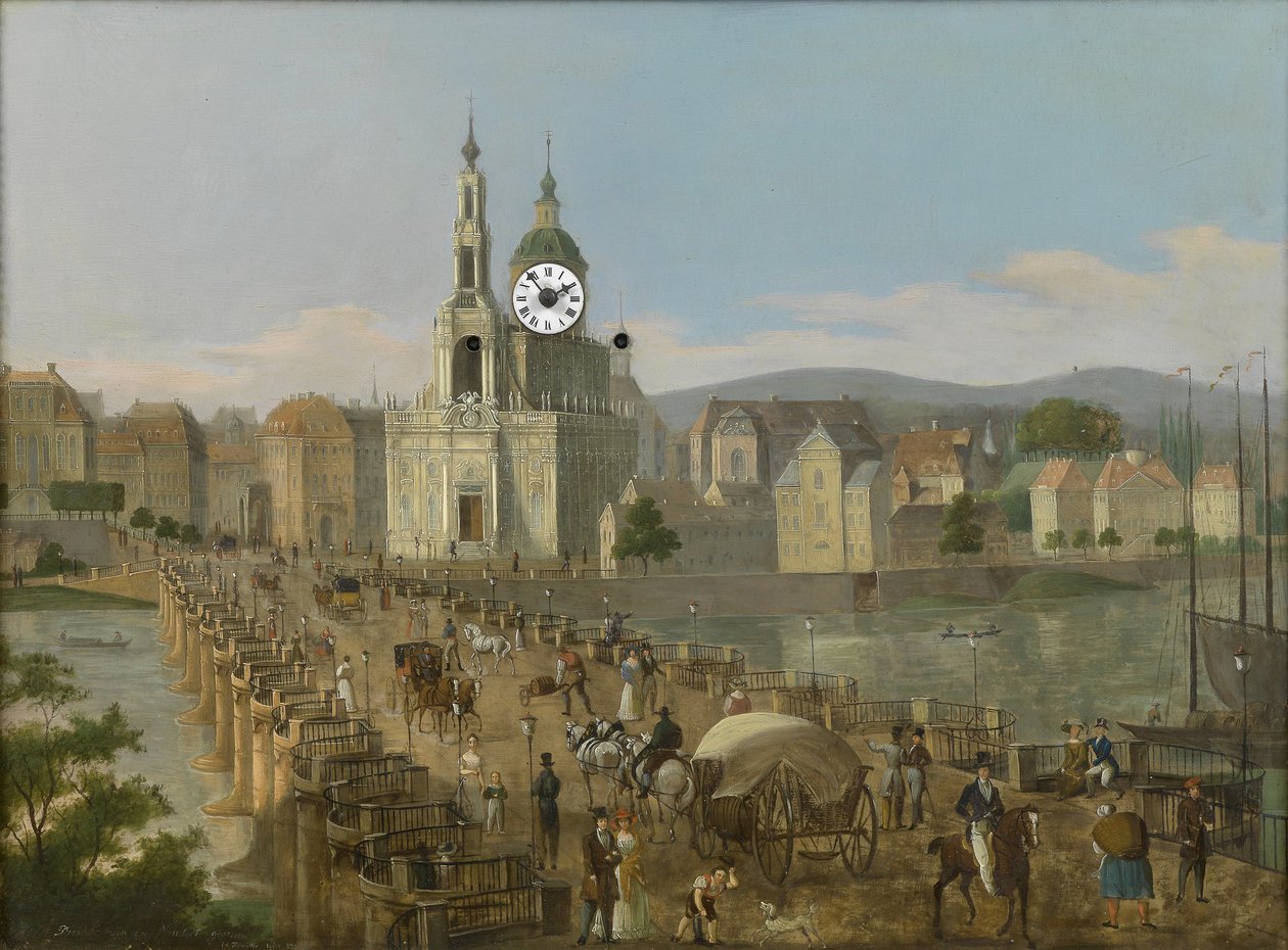 Bécsi biedermeier képóra Drezda alkotó: C. L. Hofmeister