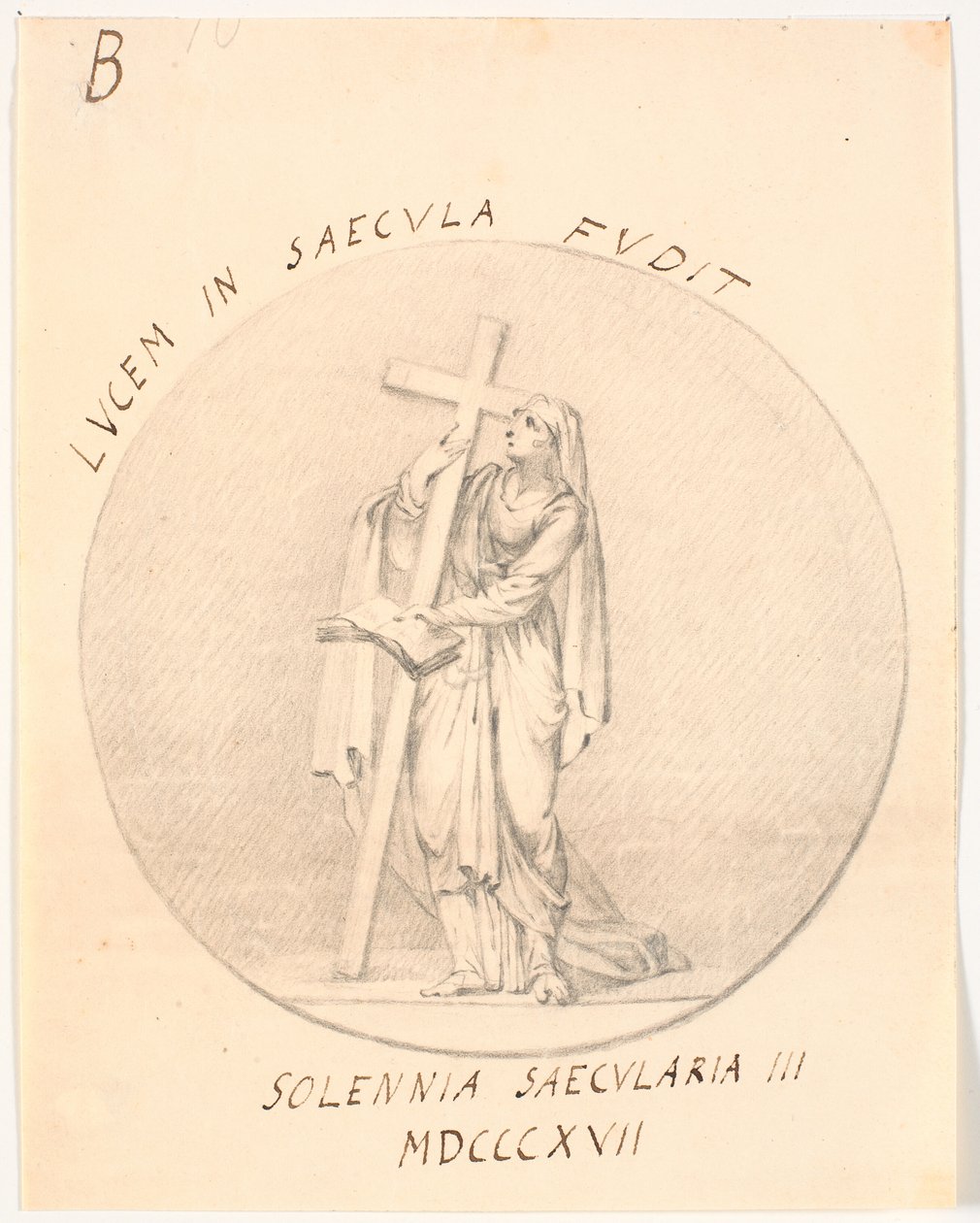 Medallion allegorikus női alakkal alkotó: C.A. Lorentzen