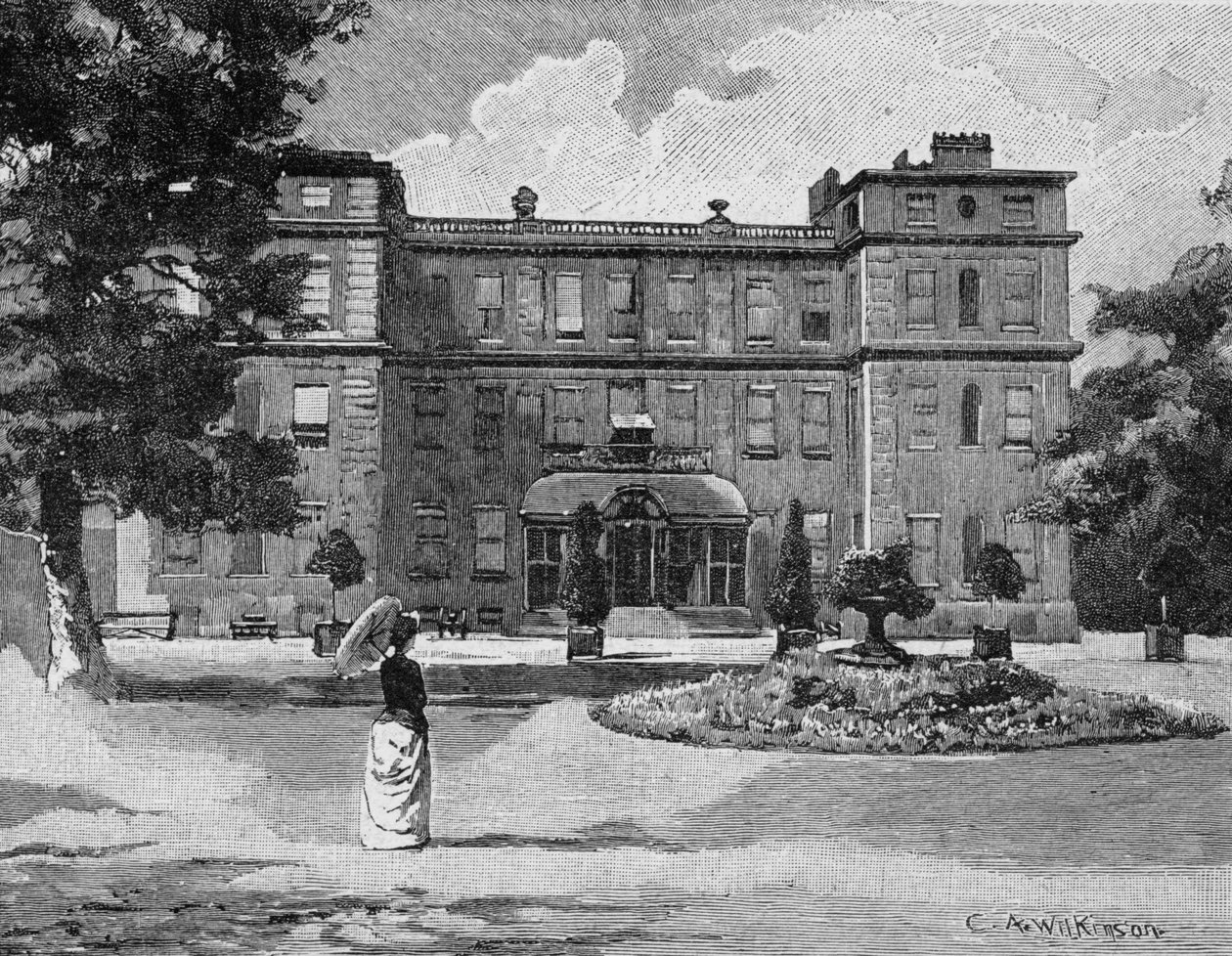 Marlborough-ház, a kertből, 1863 alkotó: C.A. Wilkinson