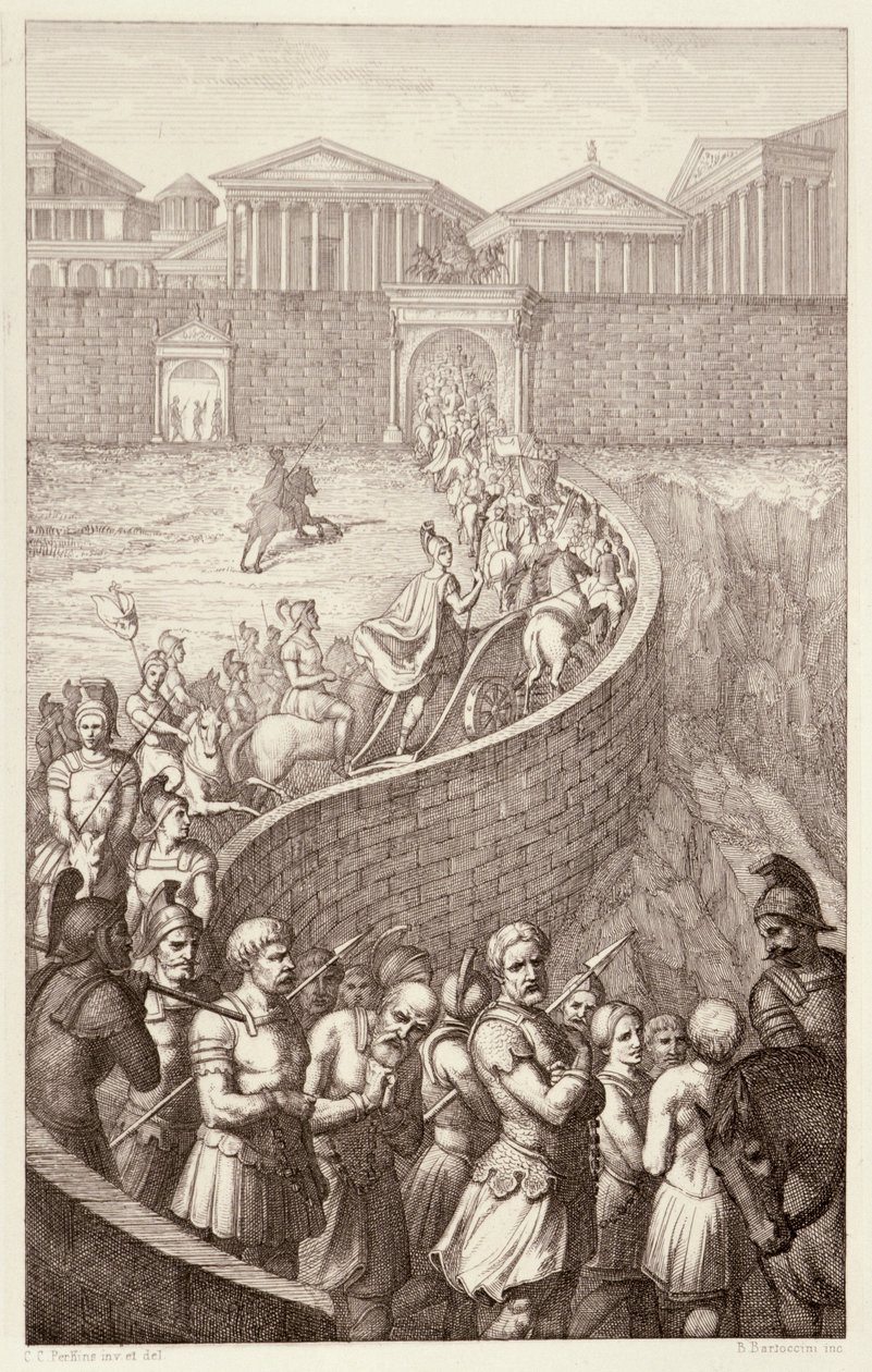 Quintus Fabius diadala, B. Barloccini metszete, 1849 alkotó: C.C Perkins