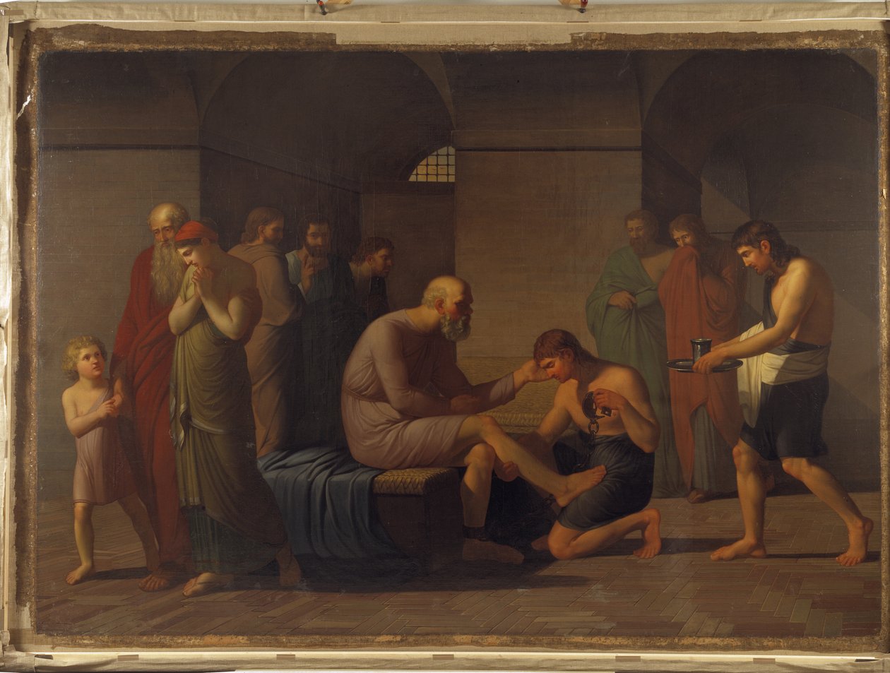 Szókratész halála alkotó: C.F. Høyer