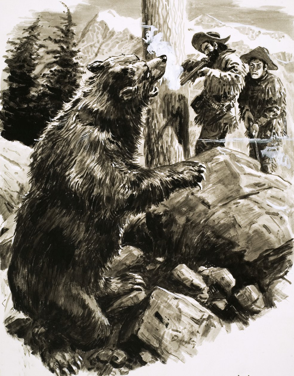Amerikai grizzly medvét lőttek le a csapdászok alkotó: C.L. Doughty