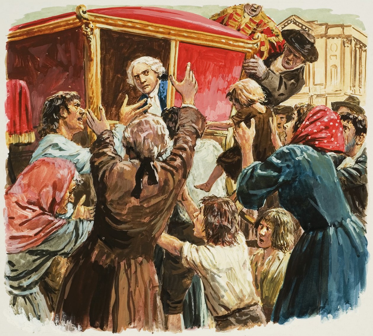 XV. Lajos a hintójában alkotó: C.L. Doughty