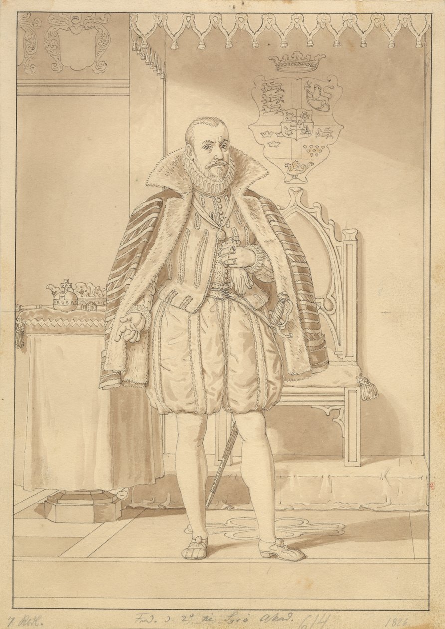 II. Frederik koronázási jelmezben. alkotó: Christoffer Wilhelm Eckersberg