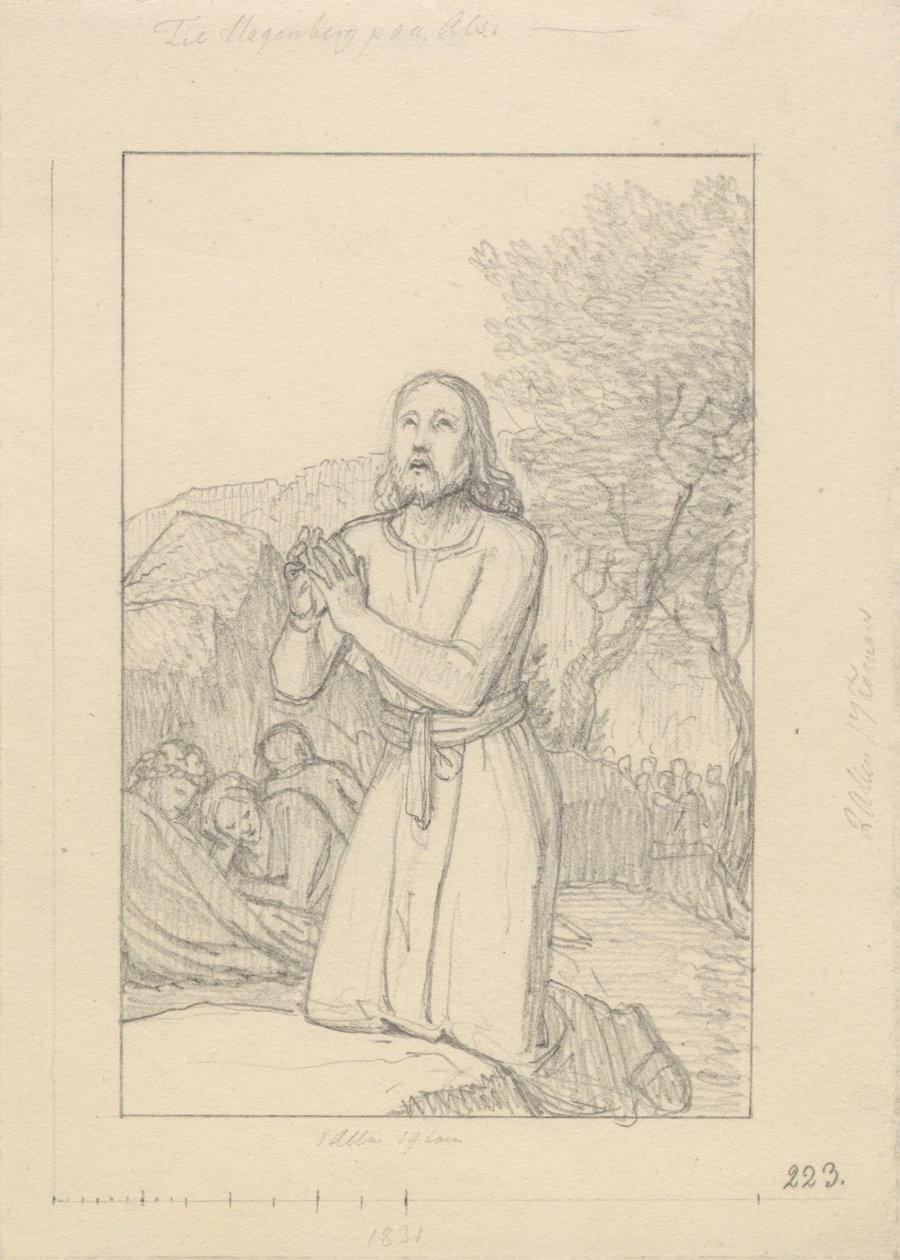 Krisztus a Gecsemánéban. alkotó: Christoffer Wilhelm Eckersberg