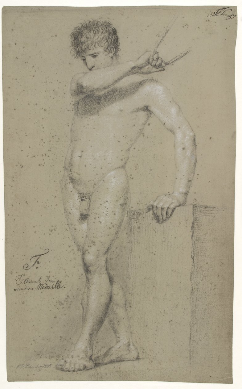 Férfi álló modell, profil bal alkotó: Christoffer Wilhelm Eckersberg