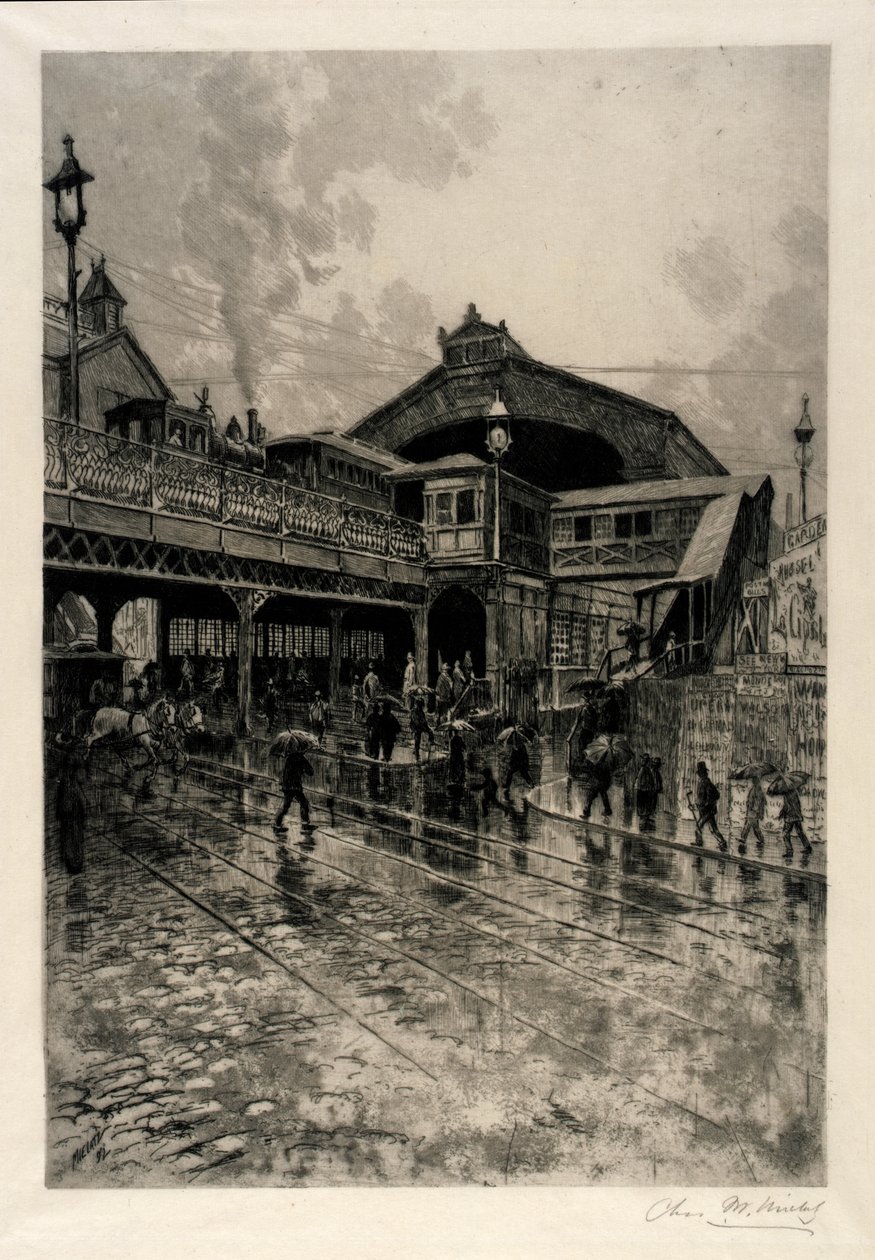 A Brooklyn híd bejárata alkotó: C. F. William Mielatz