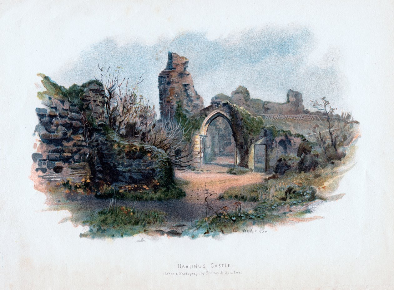 Hastings kastély, Sussex, 1895 alkotó: C. Wilkinson