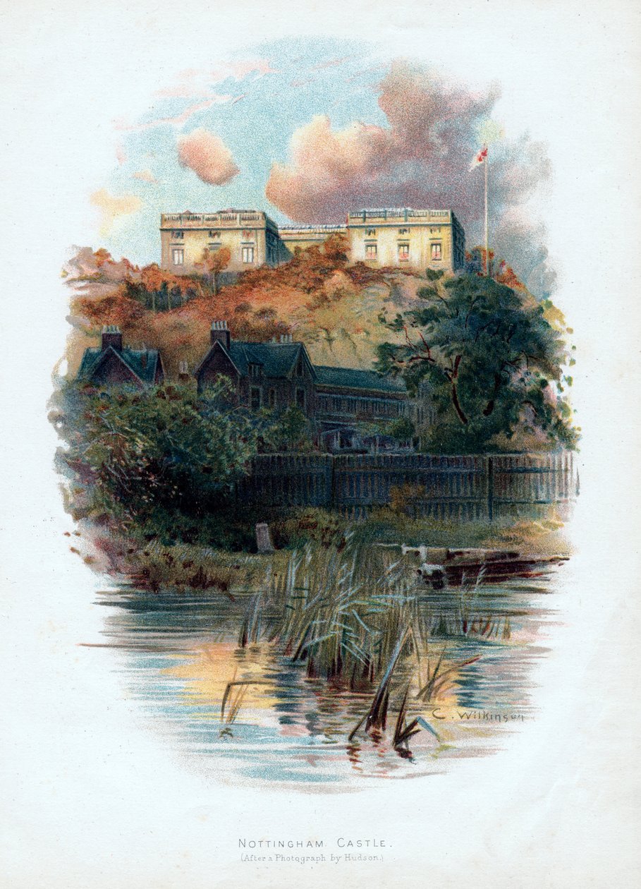 Nottingham kastély, Nottinghamshire, 1895 alkotó: C. Wilkinson