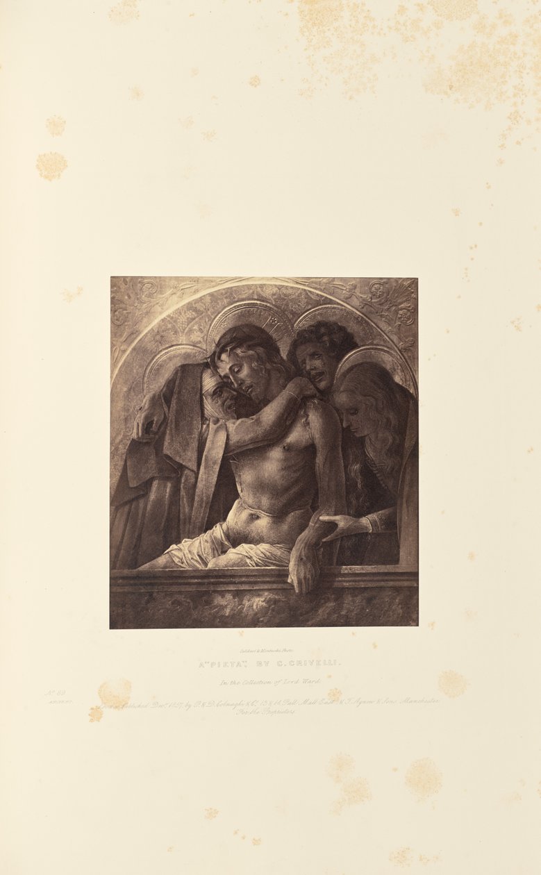 A "Pieta", C. Crivelli alkotása. alkotó: Caldesi and Montecchi
