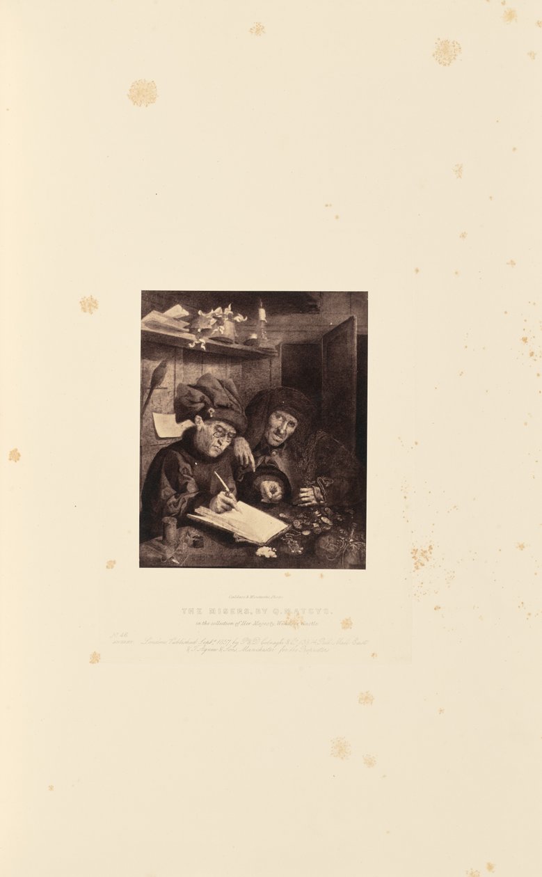 The Misers, írta Q. Matsys alkotó: Caldesi and Montecchi