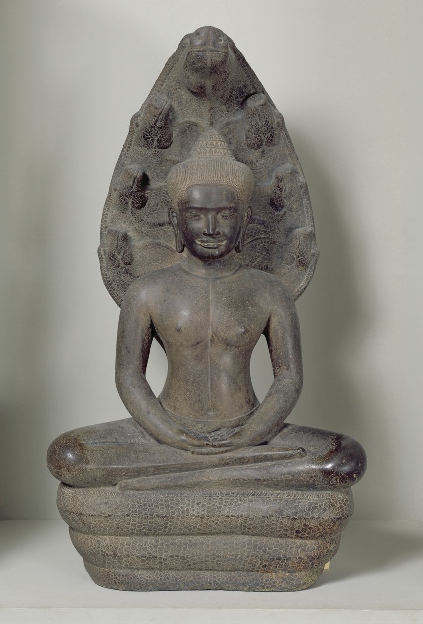 Buddha meditál a Nagán, Angkorban (bronz) alkotó: Cambodian School